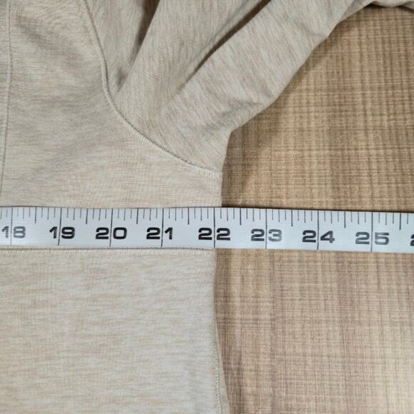 Cremieux Mens 1/4 Zip Pullover Shirt Size Large Cream Chest Pocket Casual Preppy - Picture 6 of 8